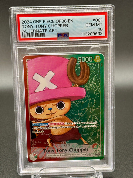 Tony Tony Chopper – OP08-001 Alternate Art – PSA 10 Gem Mint
