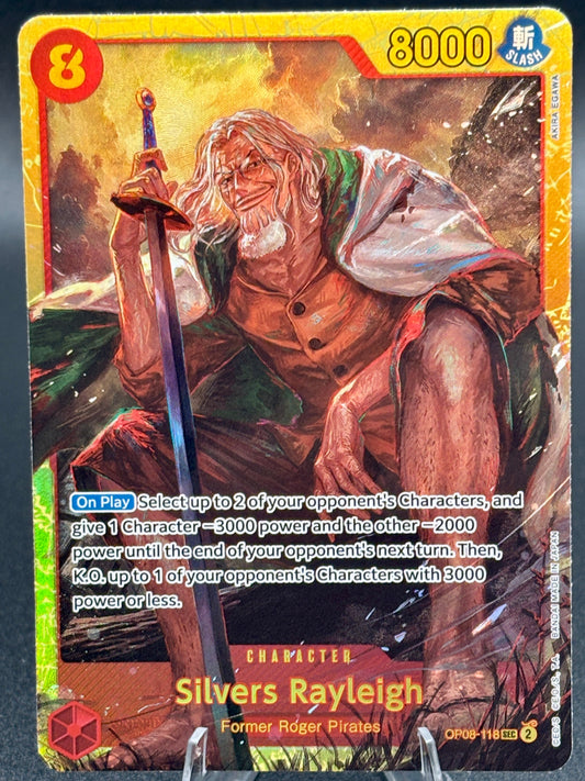 Silvers Rayleigh OP08-118 SEC (Alternate Art / Parallel) — Two Legends -One Piece TCG