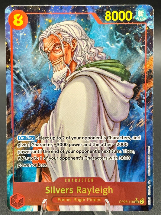 Silvers Rayleigh OP08-118 – Secret Rare – two legends (One Piece TCG)