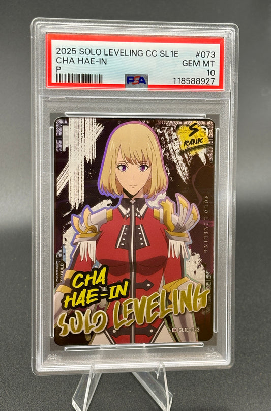 025 Solo Leveling Collect Card SL1E-073 Cha Hae-In PSA 10 GEM MT – S-Rank Hunter